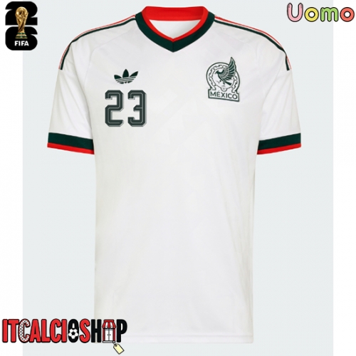 Messico Jesus Gallardo #23 Seconda Maglia Mondiali 2026 Manica Corta